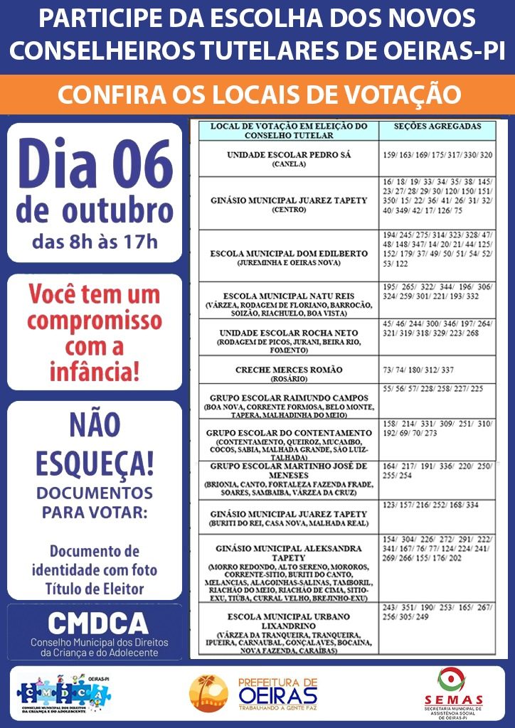 Eleição de conselheiros tutelares em São José dos Pinhais: veja locais de  votação, Paraná